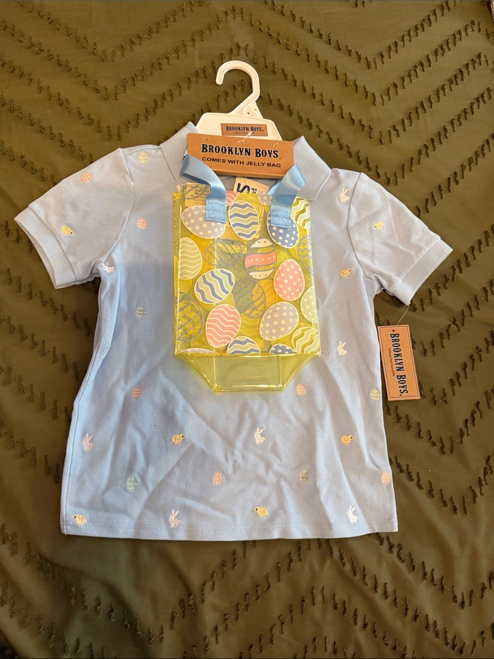 Light Blue Embroidered Polo for Kids